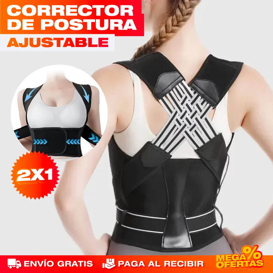 PROMO 2X1 CORRECTOR DE POSTURA AJUSTABLE