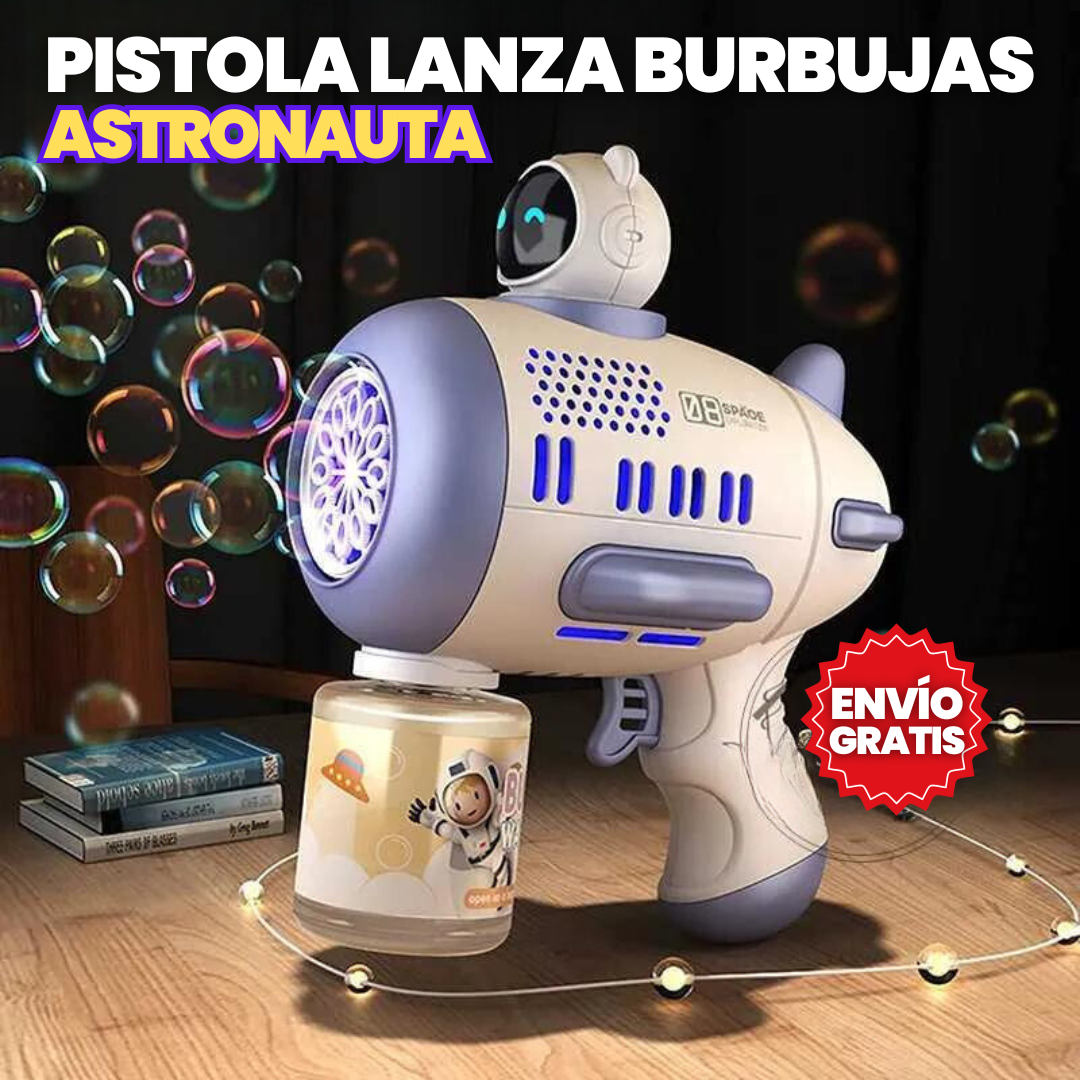 PISTOLA DE BURBUJAS ASTRONAUTA🐱🚀