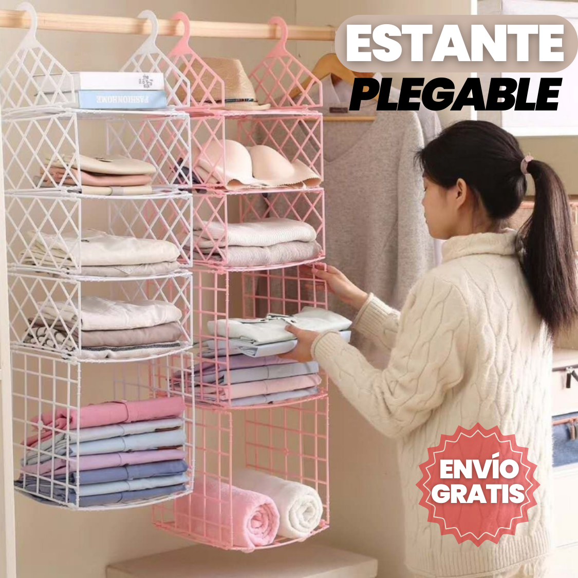 ESTANTERIA DE ALMACENAMIENTO COLGANTE PLEGABLE
