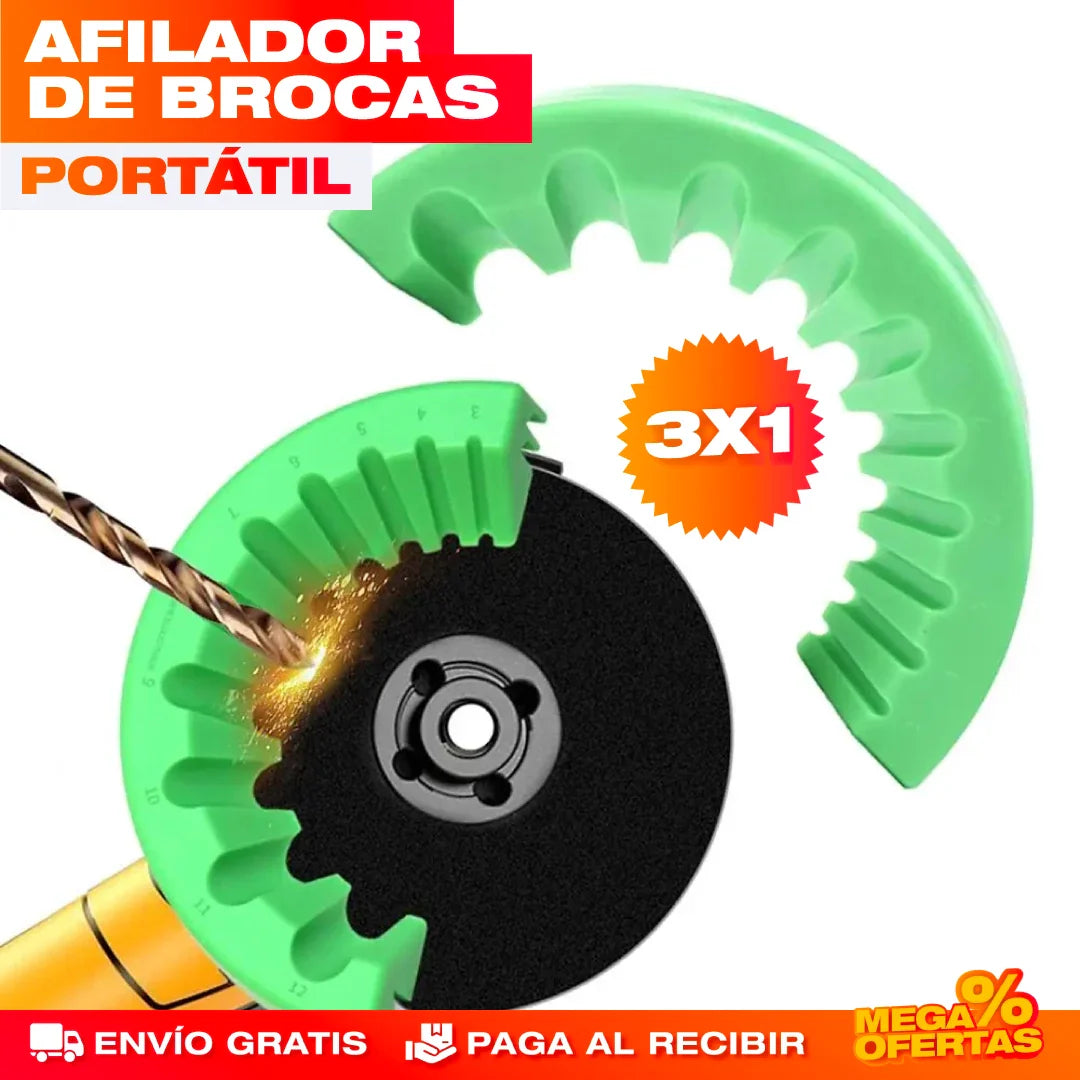 PROMO 3X1 AFILADOR DE BROCAS PORTÁTIL