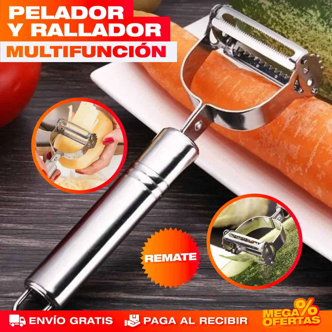 RALLADOR Y PELADOR DE VERDURAS MULTIFUNCIÓN