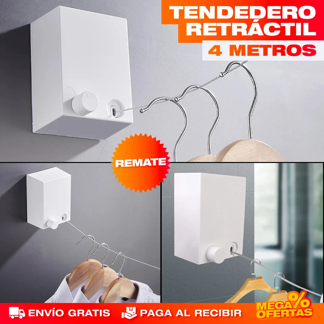 FlexiTend Pro® - TENDEDERO RETRÁCTIL DE 4 METROS