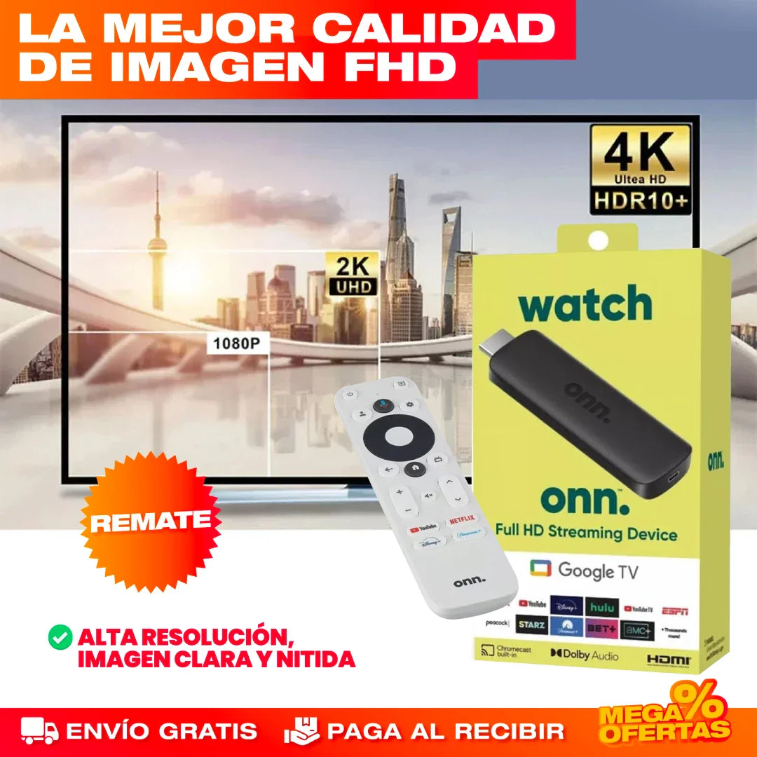 CONVERTIDOR SMART TV DE GOOGLE CON CONTROL REMOTO (Incluye Magis TV)