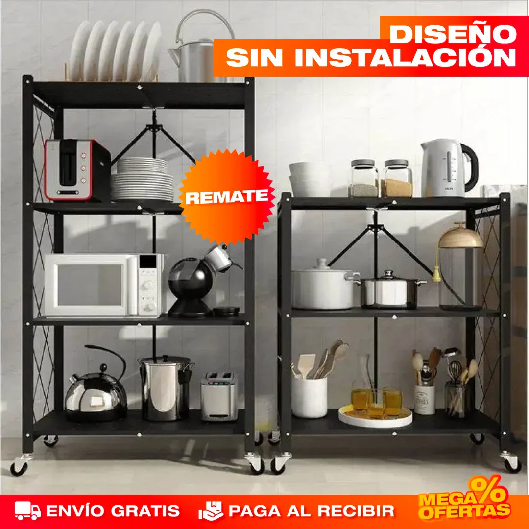 ESTANTE ORGANIZADOR PLEGABLE DE METAL 5 PISOS