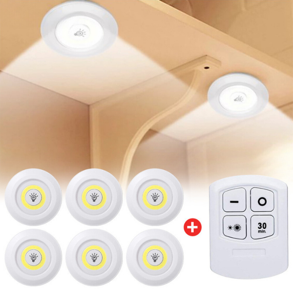 LUCES LED INALAMBRICAS X3, SIN INSTALACIÓN, MANDO A DISTANCIA