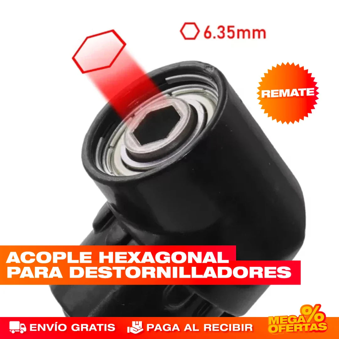 PROMO 3X1 ADAPTADOR DE ÁNGULO RECTO DESTORNILLADOR
