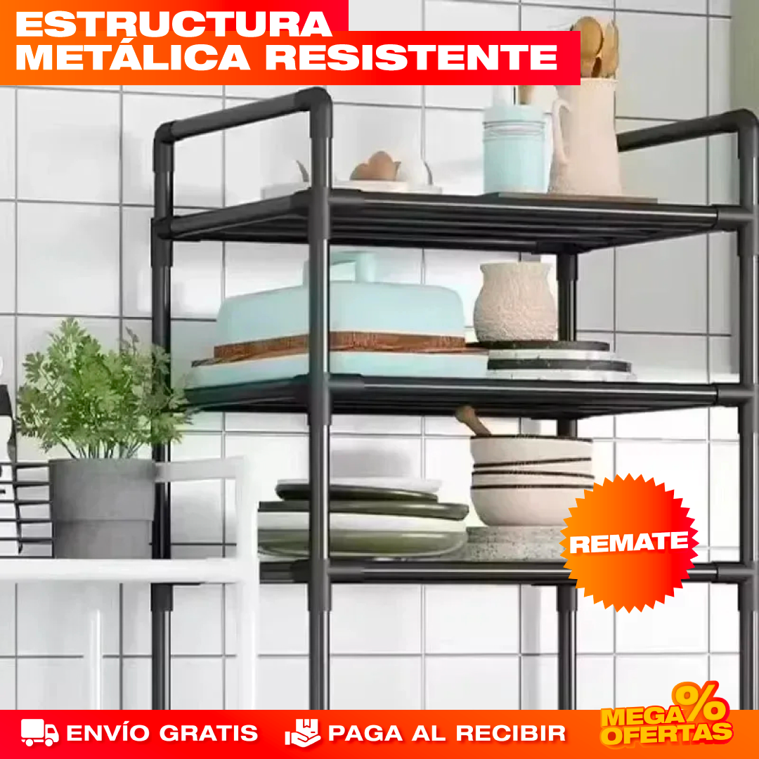 ESTANTE ORGANIZADOR VERTICAL DE 6 NIVELES