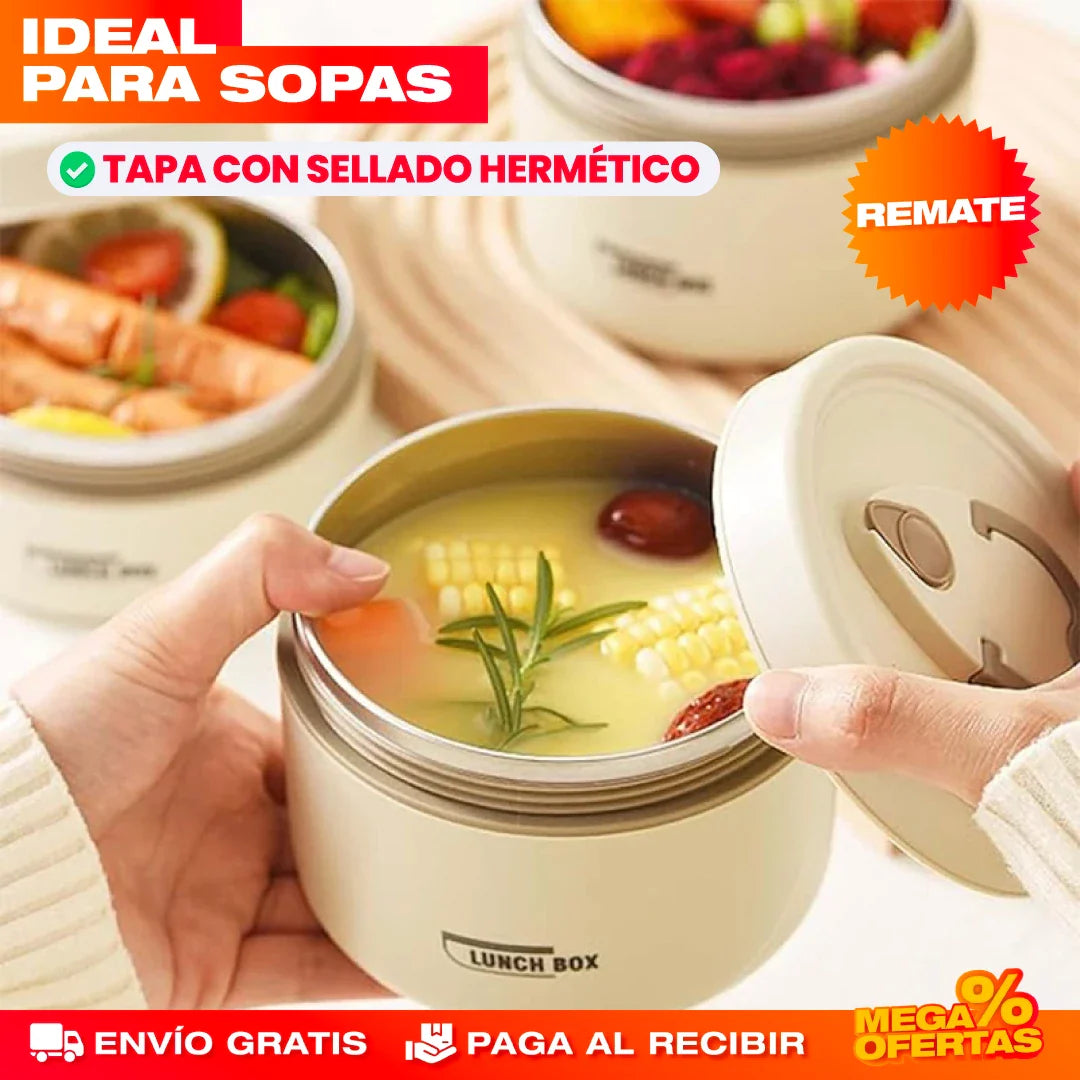 SET X4 PORTACOMIDAS Y LONCHERA TÉRMICA
