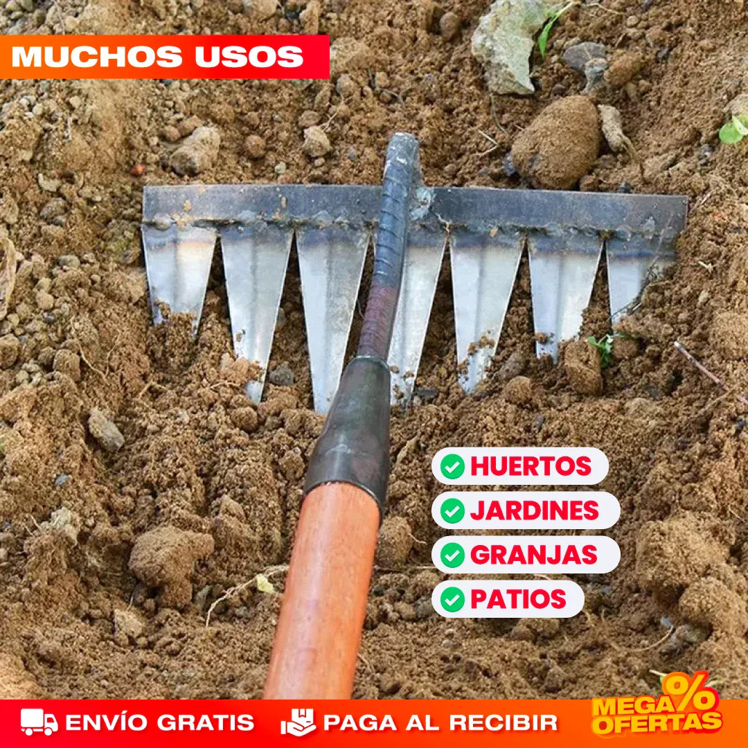 RASTRILLO DE JARDINERÍA MULTIFUNCIONAL