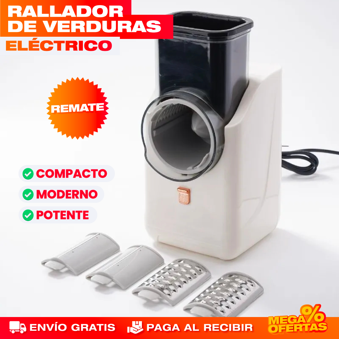 RALLADOR DE VERDURAS ELÉCTRICO 3 EN 1