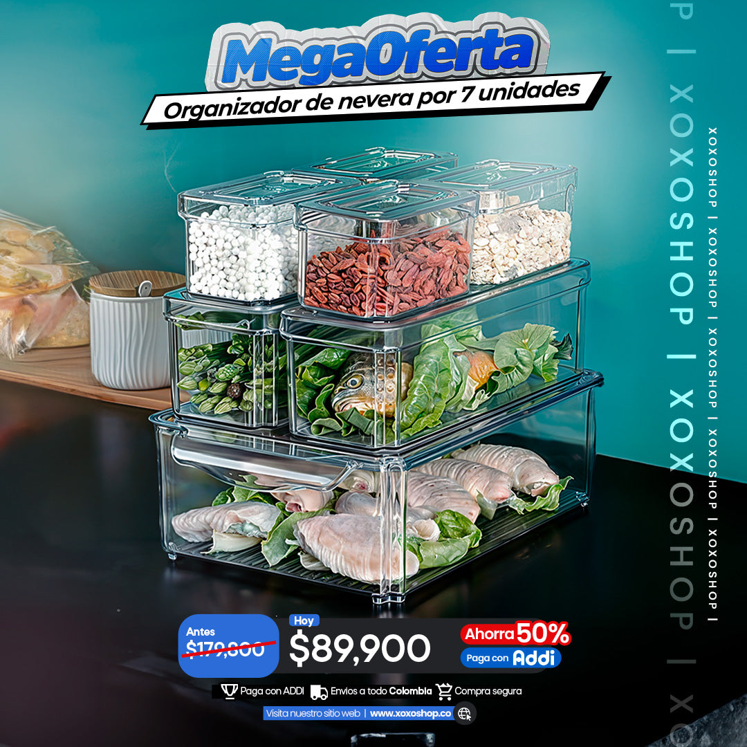 Organizador de nevera acrilico x7 unidades