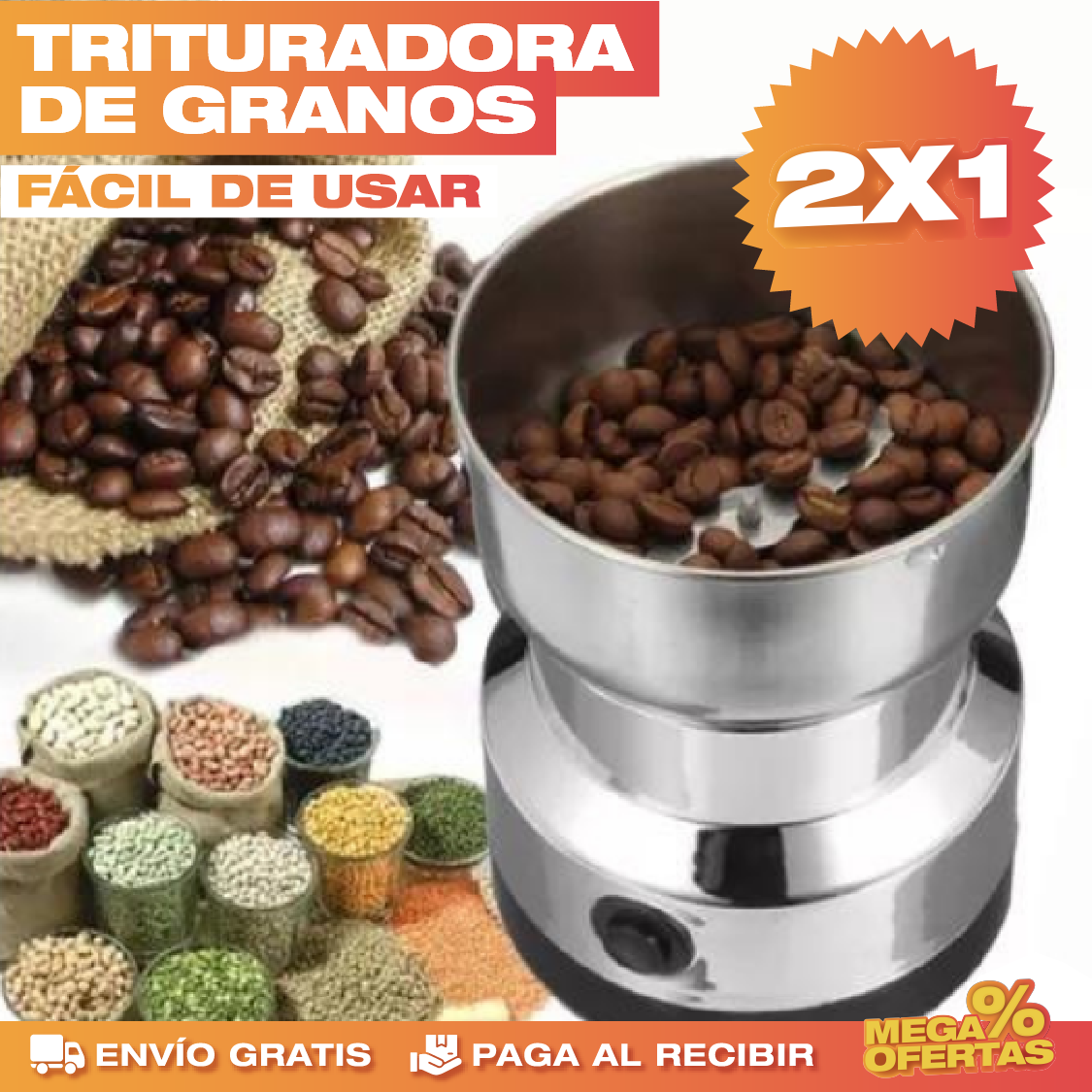 PROMO 2X1 TRITURADORA MULTIFUNCIONAL ELÉCTRICA PARA EL HOGAR