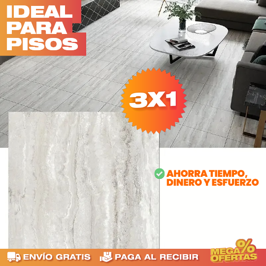 PROMO 3X1 LÁMINAS PVC MÁRMOL ADHESIVAS