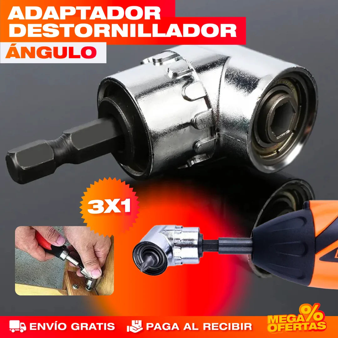 PROMO 3X1 ADAPTADOR DE ÁNGULO RECTO DESTORNILLADOR