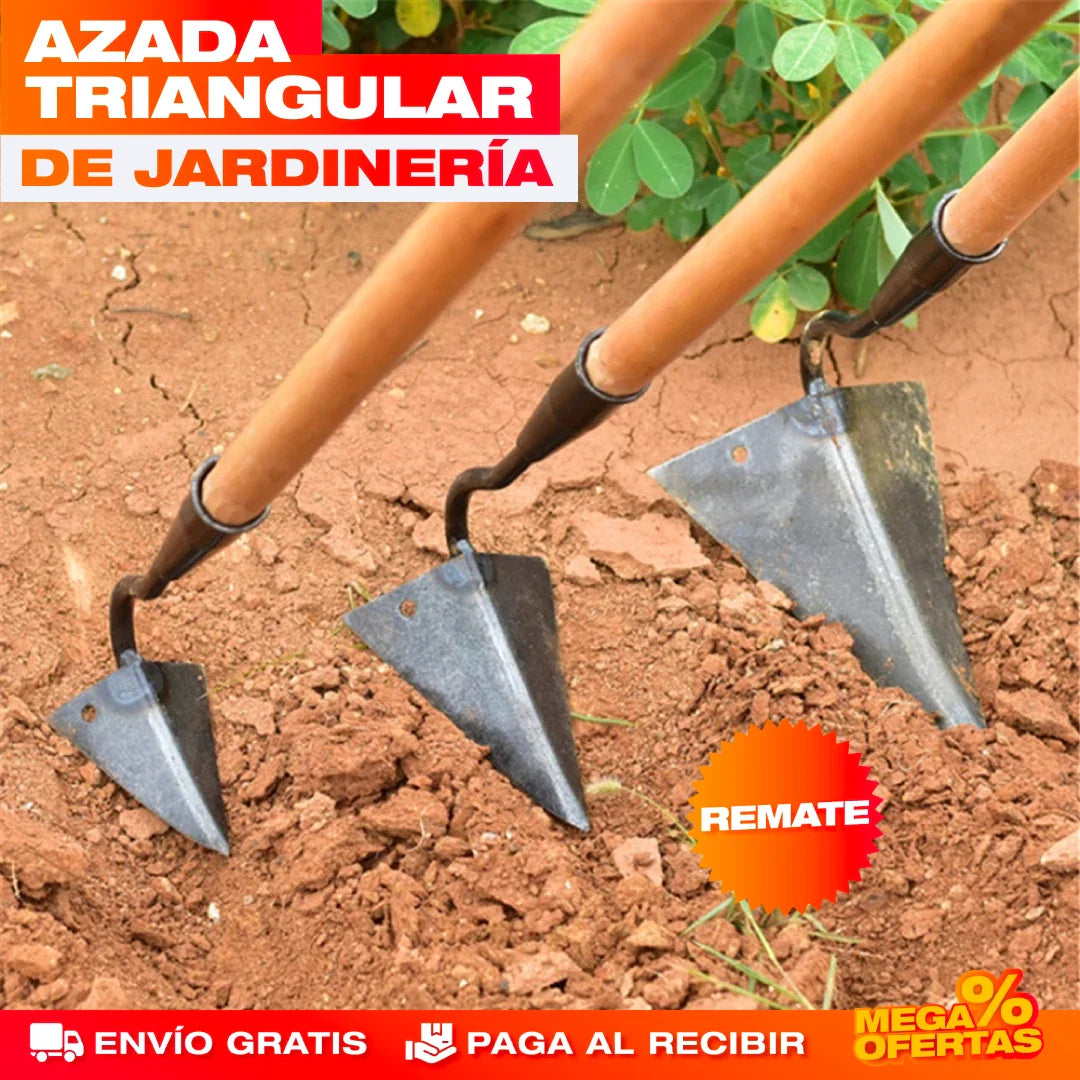 AZADA TRIANGULAR DE JARDINERÍA