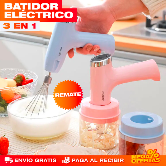 BATIDORA, MEZCLADORA Y PROCESADORA 3 EN 1