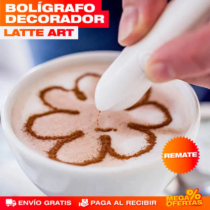 BOLÍGRAFO DECORADO DE CAFÉ