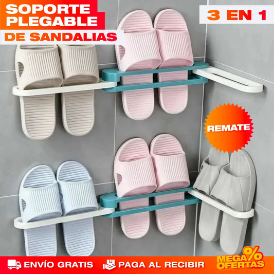 PROMO 2X1 SOPORTE PLEGABLE DE CHANCLAS 3 EN 1