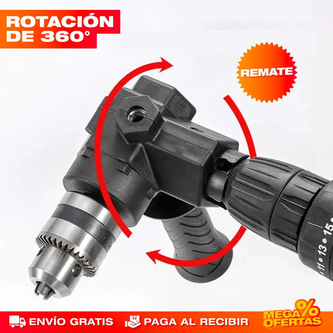 ADAPTADOR CONVERTIDOR DE TALADRO A 90 GRADOS