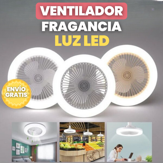 LUZ LED DE VENTILADOR CON FRAGANCIA