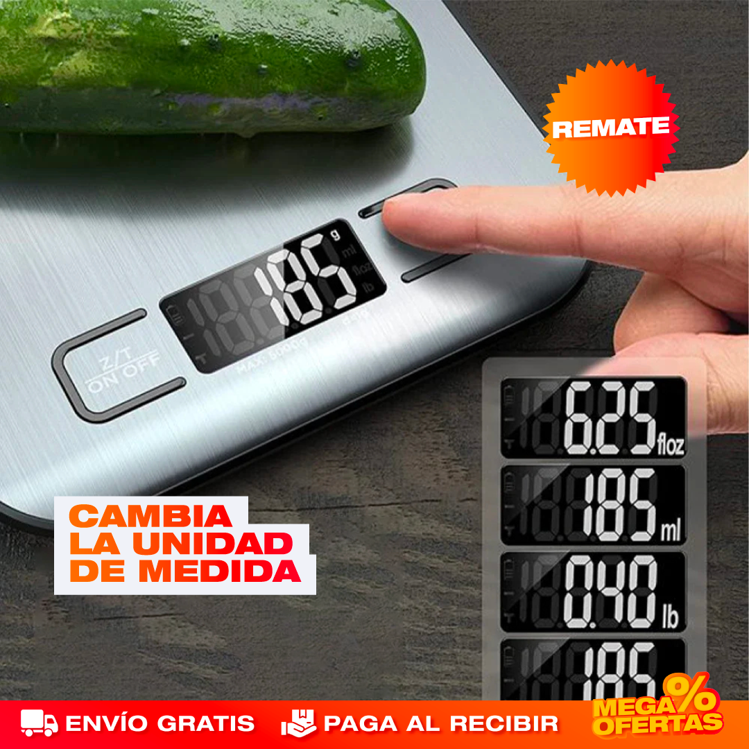 BÁSCULA GRAMERA DIGITAL DE COCINA