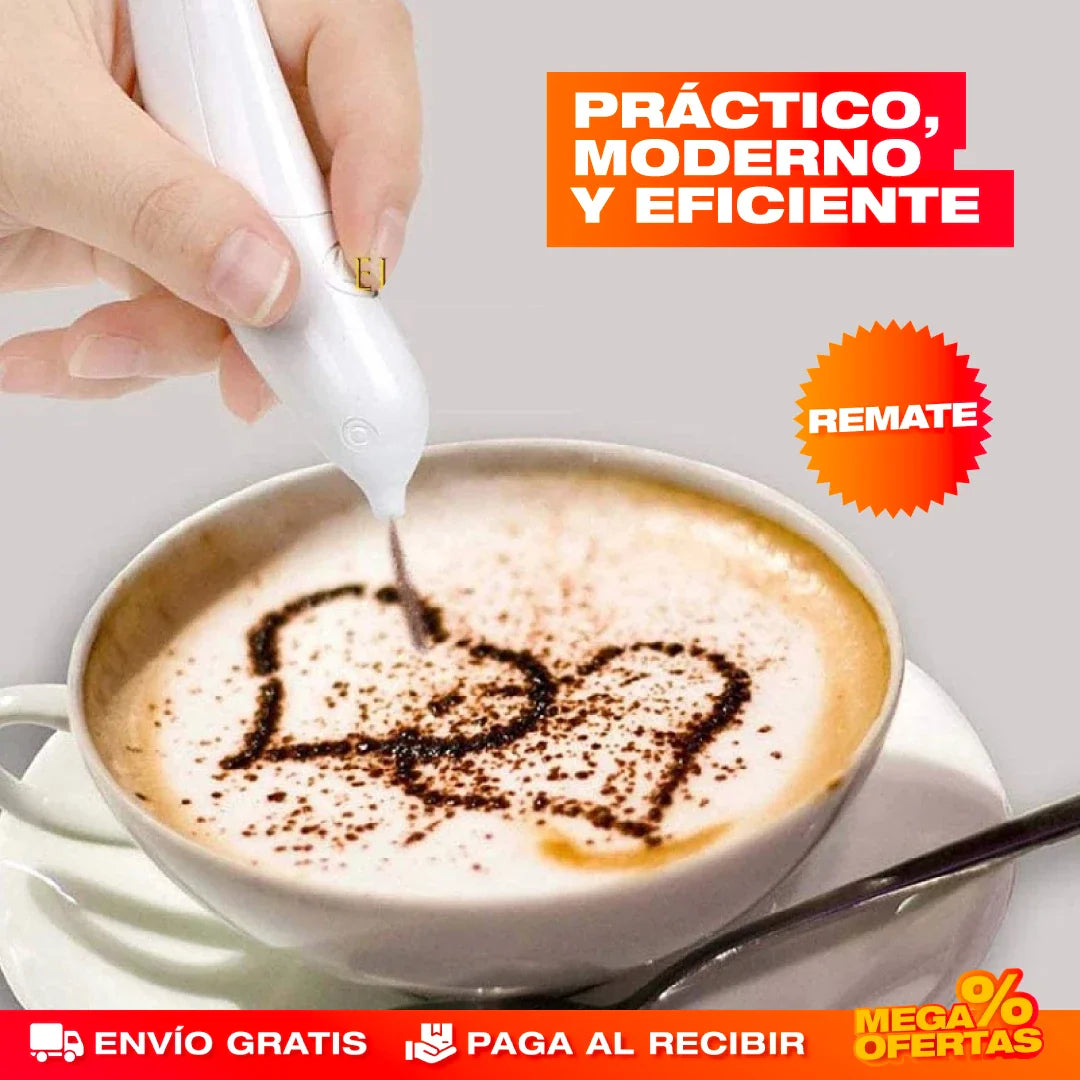 BOLÍGRAFO DECORADO DE CAFÉ