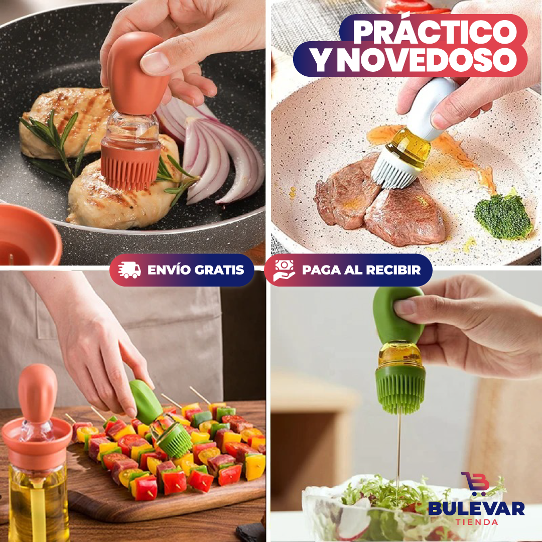 DISPENSADOR ACEITE GOTERO Y BROCHA