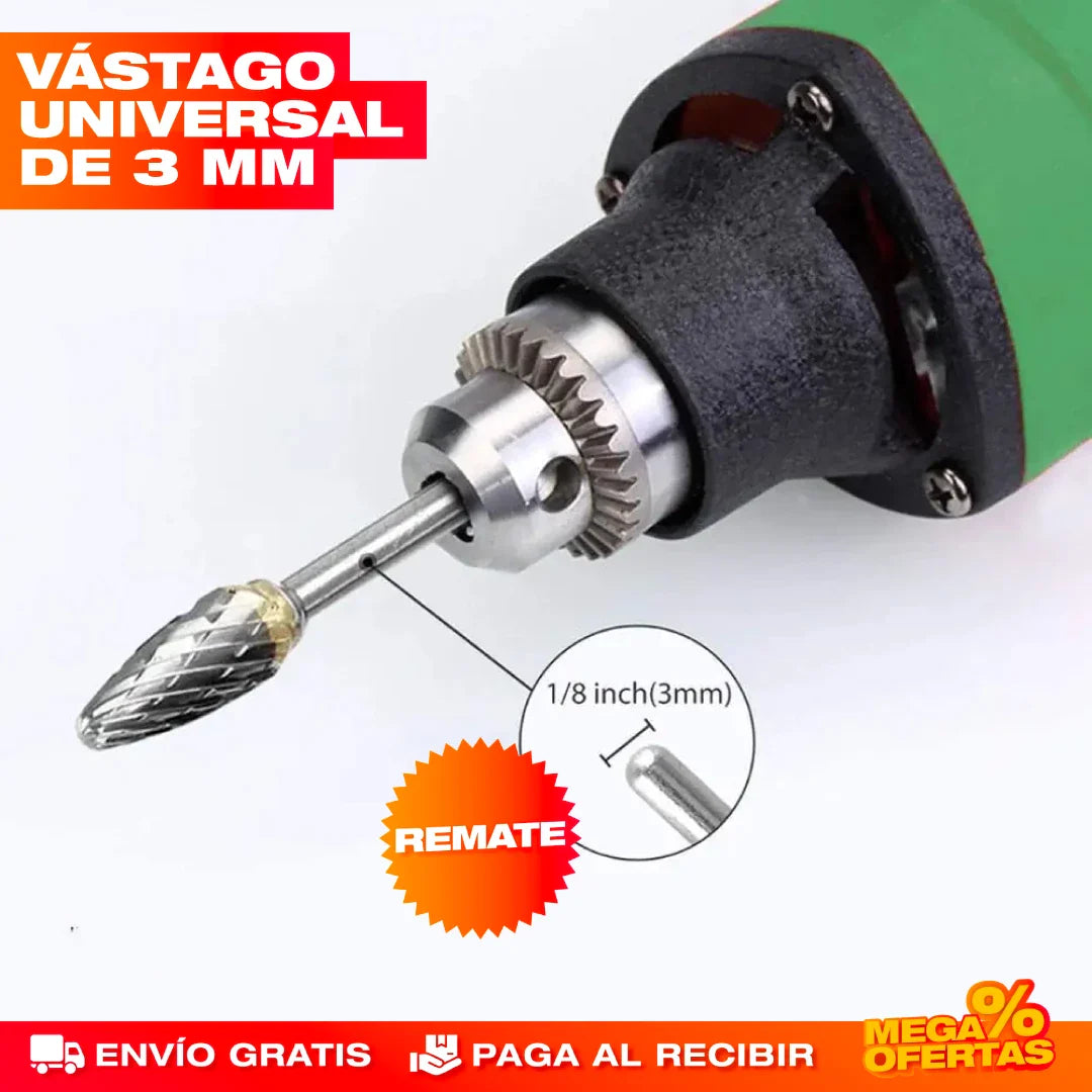 SET X 10 BROCAS / FRESAS DE CARBURO