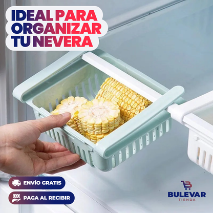 PROMO X3 CAJA ORGANIZADORA RETRÁCTIL PARA NEVERA
