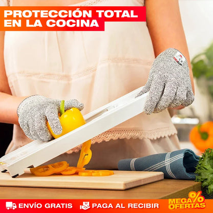PAR GUANTES RESISTENTES A CORTES PARA COCINA Y TRABAJO