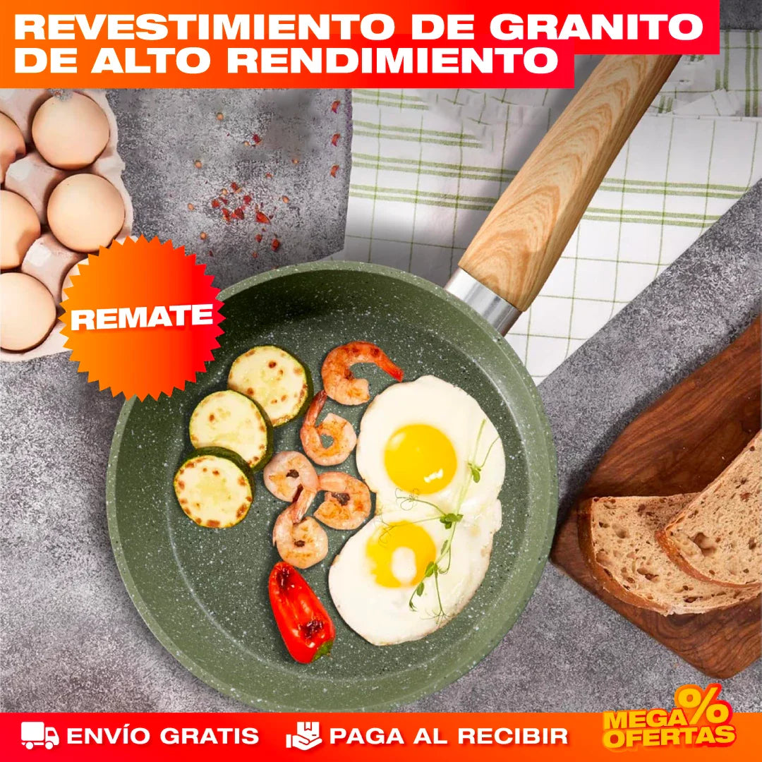 SET DE SARTENES DE GRANITO PREMIUM - 6 PIEZAS