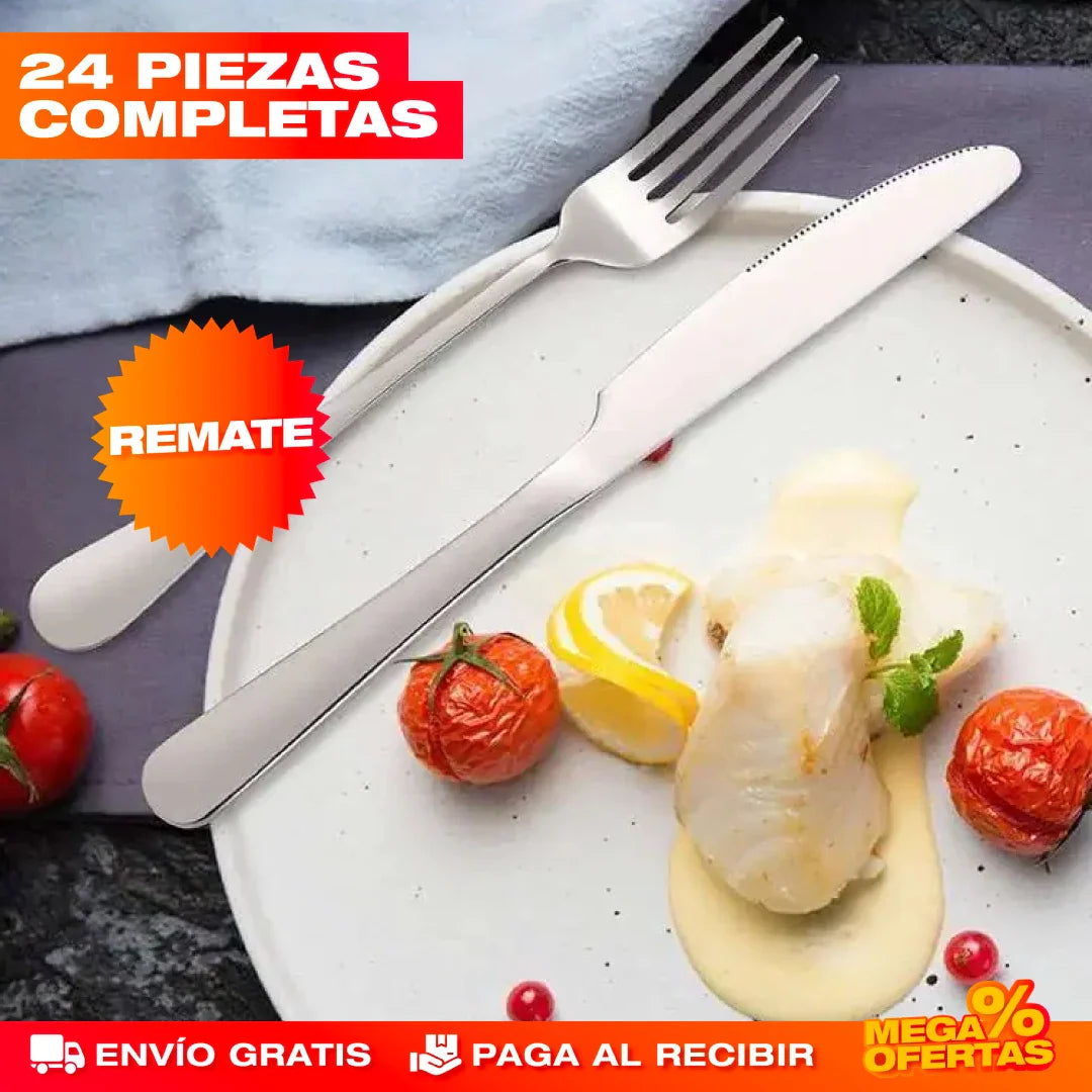 SET DE CUBIERTOS DE LUJO - 24 PIEZAS