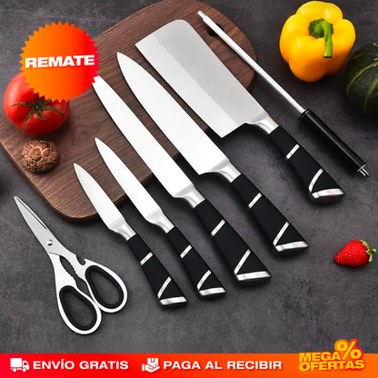 SET CUCHILLOS DE COCINA DE ACERO INOXIDABLE