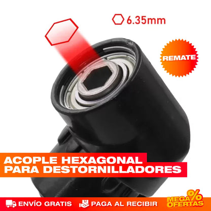 PROMO 3X1 ADAPTADOR DE ÁNGULO RECTO DESTORNILLADOR