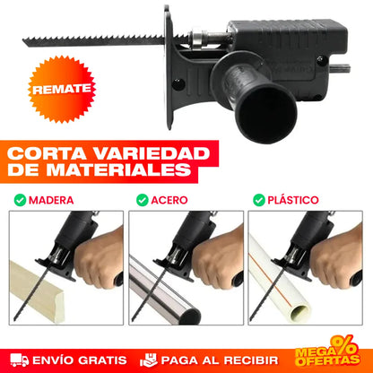 ADAPTADOR CONVERTIDOR DE SIERRA PARA TALADRO