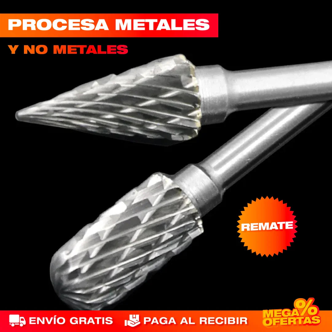 SET X 10 BROCAS / FRESAS DE CARBURO