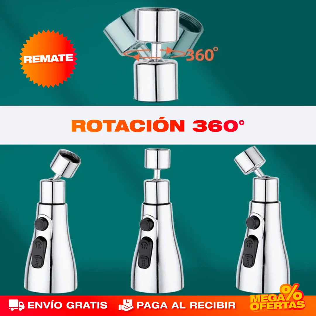 AIREADOR Y EXTENSOR 3 EN 1 PARA GRIFO