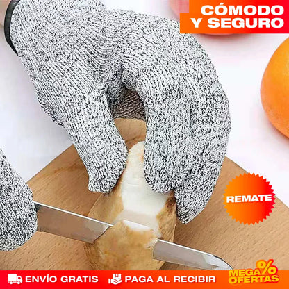 PAR GUANTES RESISTENTES A CORTES PARA COCINA Y TRABAJO