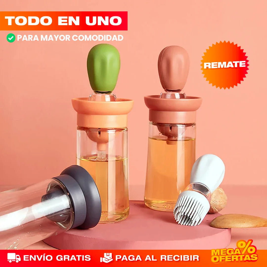 OilDrop Chef - DISPENSADOR DE ACEITE 2 EN 1 AHORRADOR