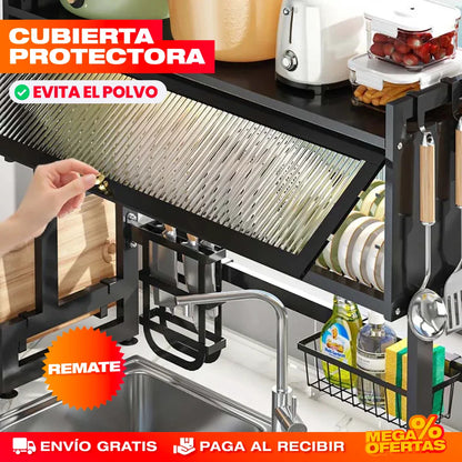 DryBox™ -  ORGANIZADOR ESCURRIDOR DE PLATOS GRANDE 2 NIVELES
