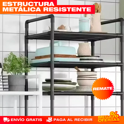 ESTANTE ORGANIZADOR VERTICAL DE 6 NIVELES