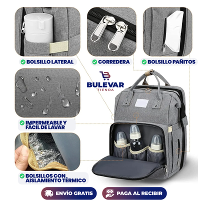 PAÑALERA MULTIFUNCIONAL CON CAMA PLEGABLE PARA BEBÉ