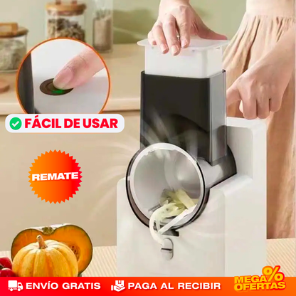 RALLADOR DE VERDURAS ELÉCTRICO 3 EN 1