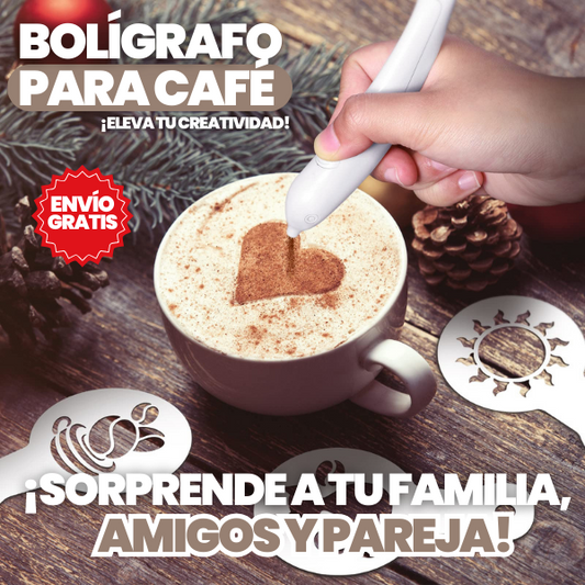 BOLÍGRAFO DECORADO DE CAFÉ