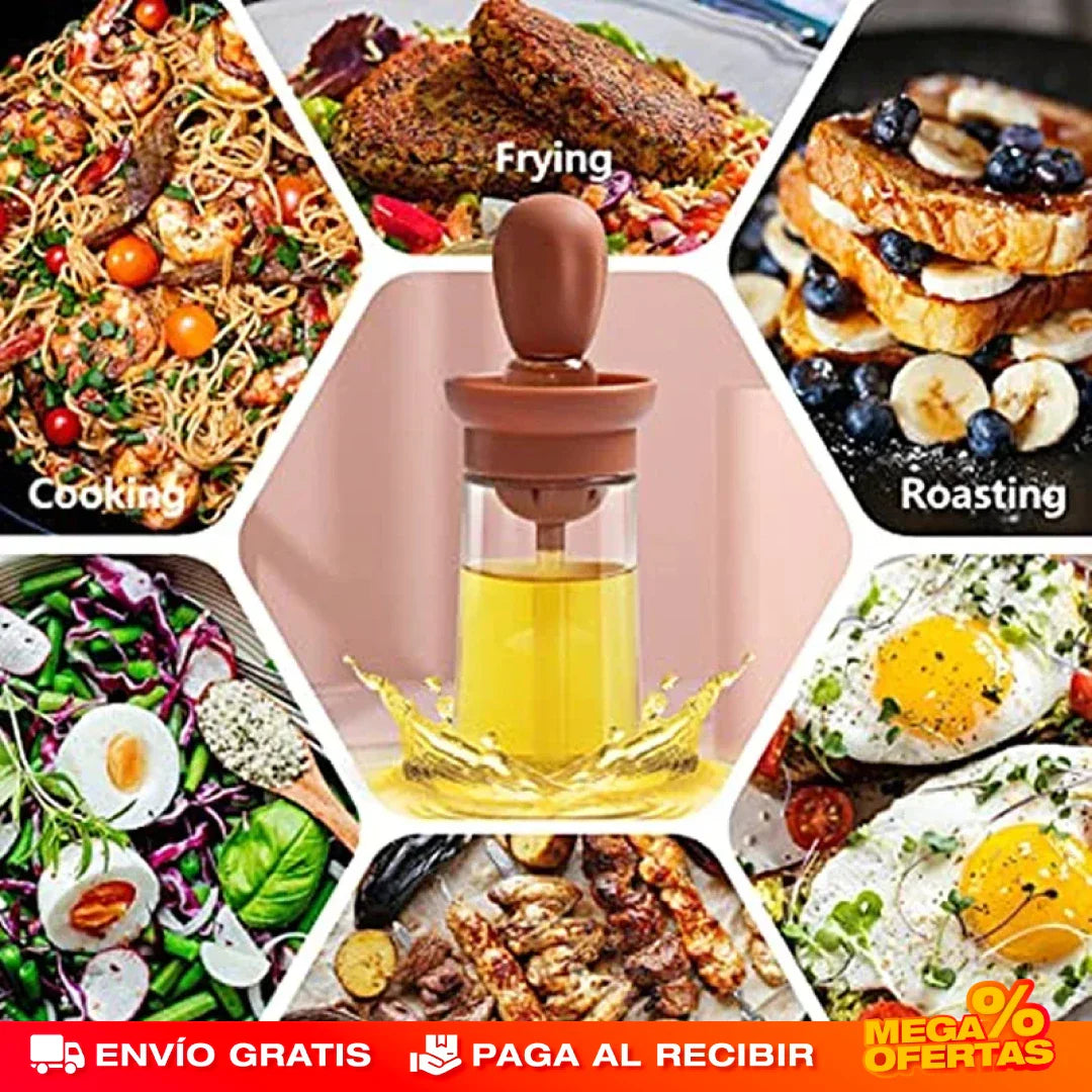 OilDrop Chef - DISPENSADOR DE ACEITE 2 EN 1 AHORRADOR