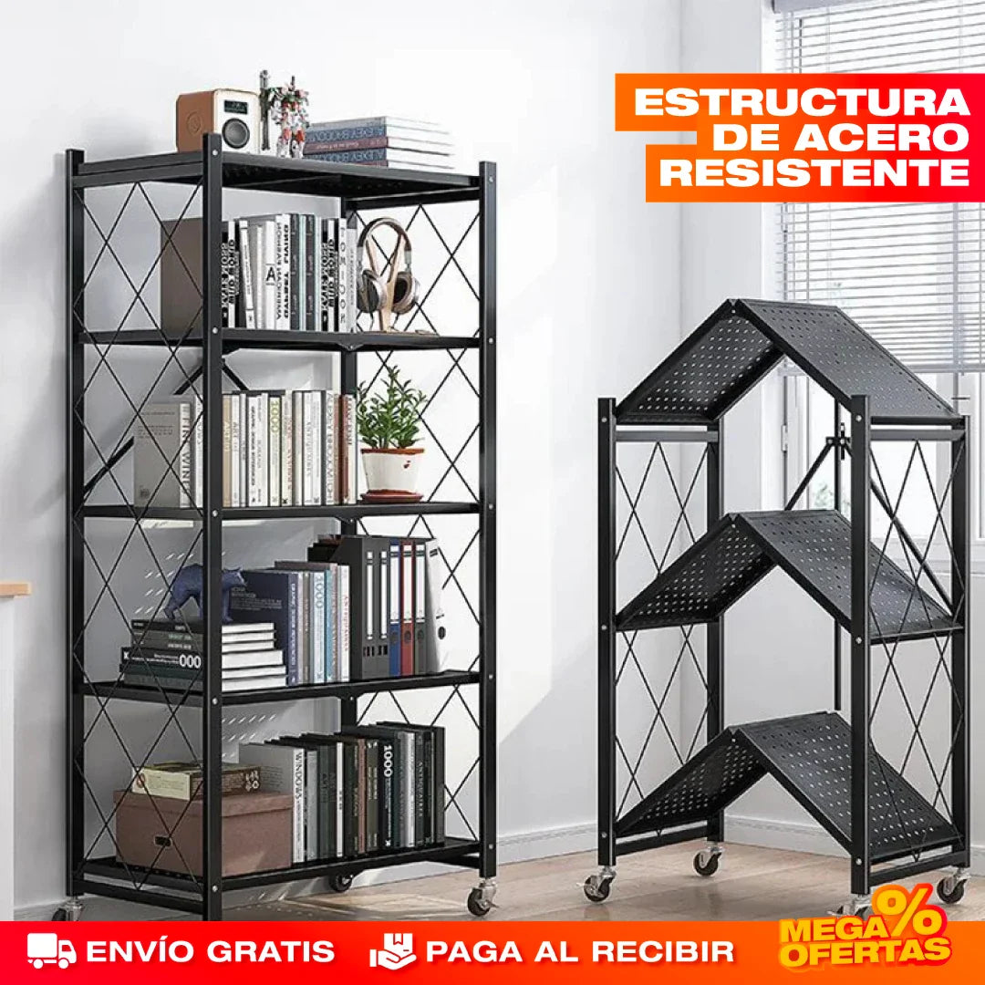 ESTANTE ORGANIZADOR PLEGABLE DE METAL 5 PISOS