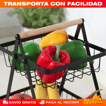 ORGANIZADOR DE FRUTAS DE 3 NIVELES (3 CESTAS)