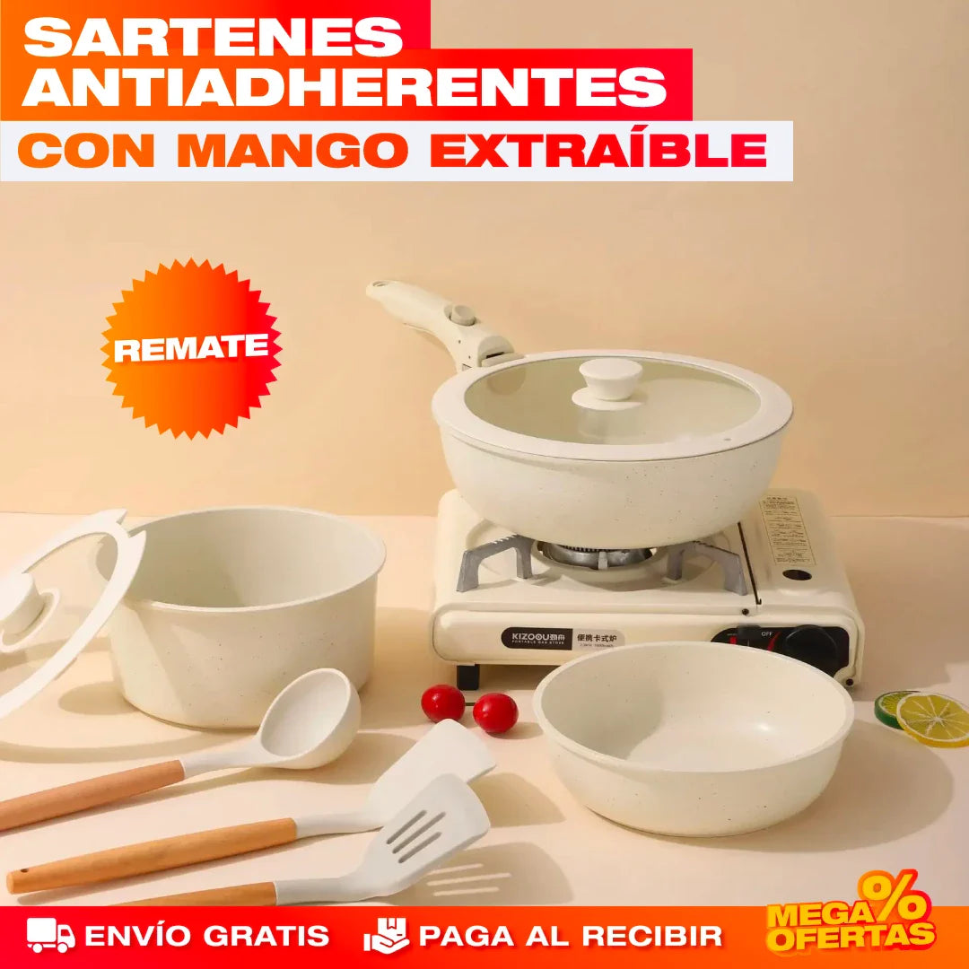 SET DE OLLAS DE CERÁMICA PREMIUM - 17 PIEZAS