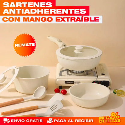 SET DE OLLAS DE CERÁMICA PREMIUM - 17 PIEZAS