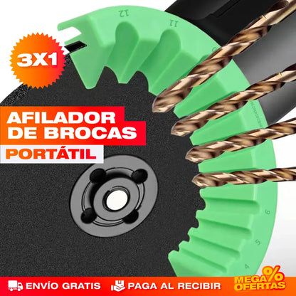 PROMO 3X1 AFILADOR DE BROCAS PORTÁTIL